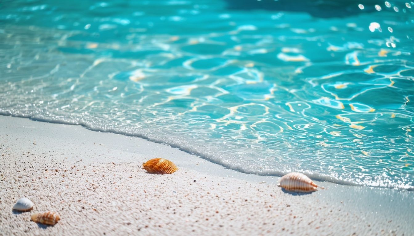 Close-up of pristine white sands and turquoise waters at Spiaggia della Pelosa.